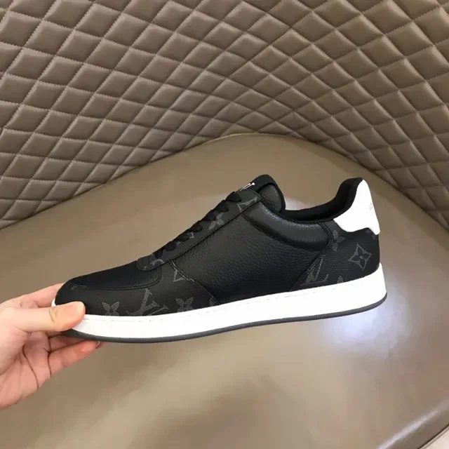Louis Vuitton LV Trainer Black White Monogrammed Upper Low-Top Silhouette Lifestyle Sneakers 3