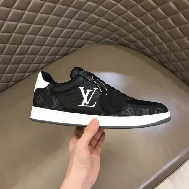 Louis Vuitton LV Trainer Black White Monogrammed Upper Low-Top Silhouette Lifestyle Sneakers 5