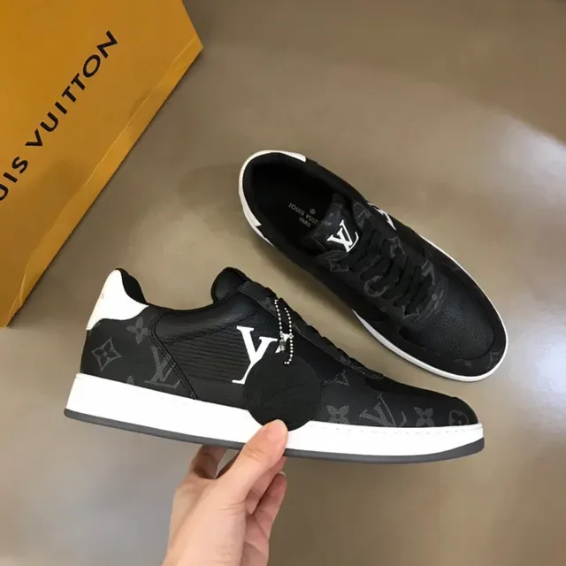 Louis Vuitton LV Trainer Black White Monogrammed Upper Low-Top Silhouette Lifestyle Sneakers 7