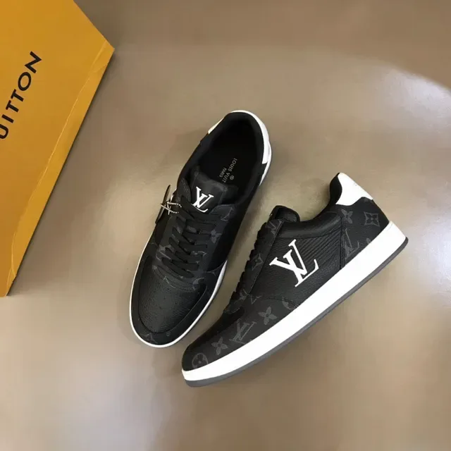 Louis Vuitton LV Trainer Black White Monogrammed Upper Low-Top Silhouette Lifestyle Sneakers 8