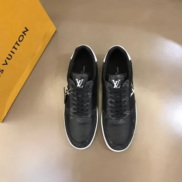 Louis Vuitton LV Trainer Black White Monogrammed Upper Low-Top Silhouette Lifestyle Sneakers 9