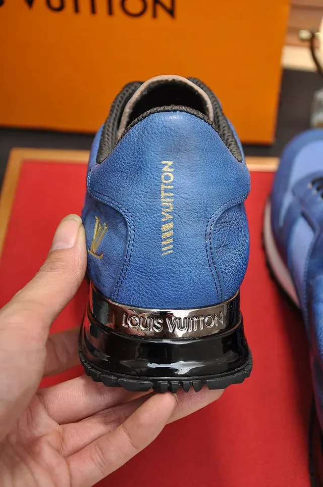 Louis Vuitton LV Trainer Blue Black Mixed Leather And Mesh Upper Lifestyle Sneakers 2