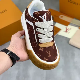 Louis Vuitton LV Trainer Brown Beige Monogram Canvas Gum Rubber Sole Lifestyle Sneakers