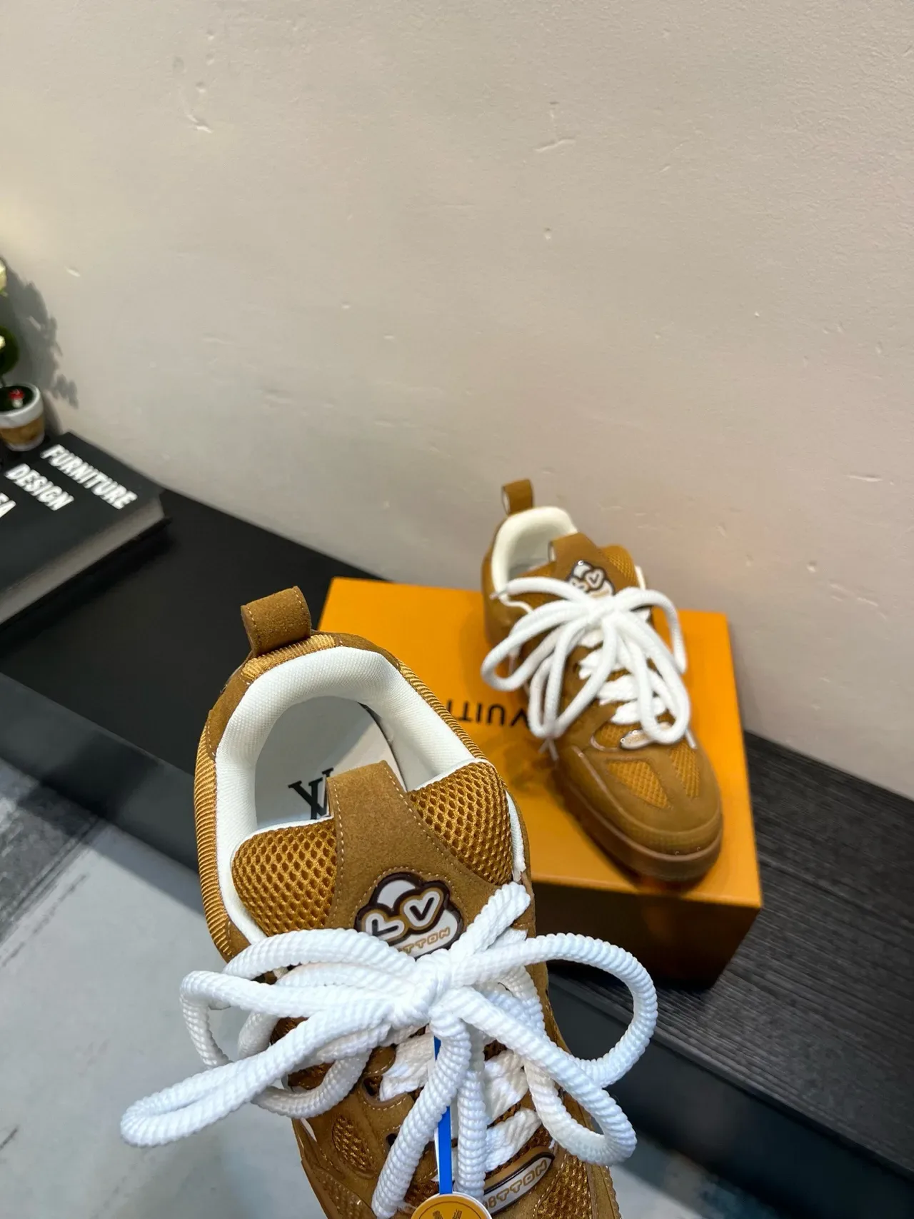 Louis Vuitton LV Trainer Brown White Layered Suede-Mesh Upper Sculpted Multi-Tone Midsole Lifestyle Sneakers 7