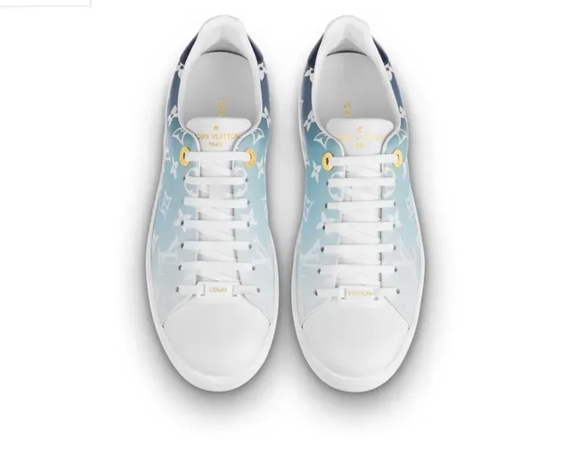 Louis Vuitton LV Trainer Gradient Blue Monogram Lifestyle Sneakers 3