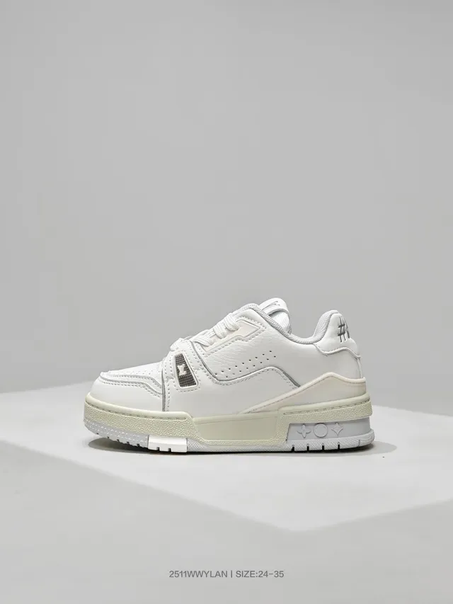 Louis Vuitton LV Trainer Vert Blanc Fermeture Multi-Strap Semelle Chunky Plateforme Sneakers Lifestyle 15