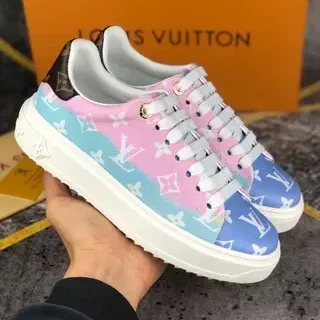 Louis Vuitton LV Trainer Zapatillas Lifestyle Multicolor con Suela de Plataforma Blanca e Impresión de Monograma en Cuero