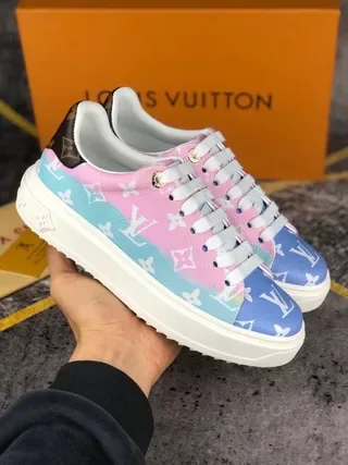 Louis Vuitton LV Trainer Multicolor White Platform Sole Monogram-Print Leather Lifestyle Sneakers 1