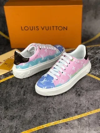 Louis Vuitton LV Trainer Multicolor White Platform Sole Monogram-Print Leather Lifestyle Sneakers 6