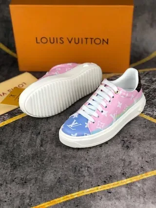 Louis Vuitton LV Trainer Multicolor White Platform Sole Monogram-Print Leather Lifestyle Sneakers 8