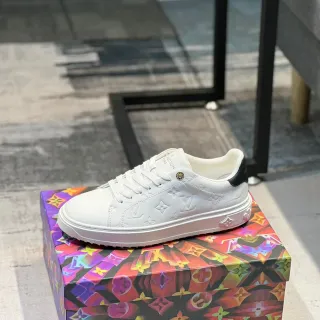 Louis Vuitton LV Trainer White Black Embossed Monogram Low-Top Lifestyle Sneakers