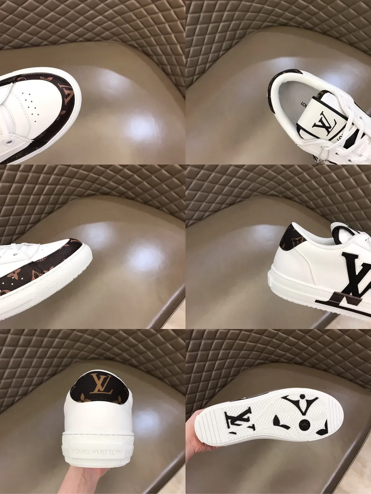 Louis Vuitton LV Trainer White Black Low-Top Monogram Canvas Accents Lifestyle Sneakers 3
