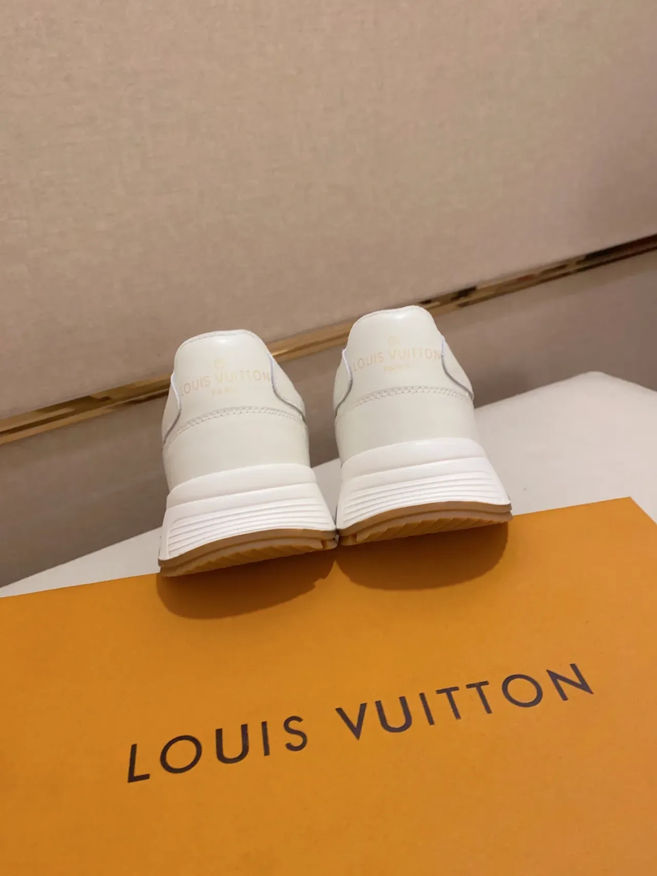 Louis Vuitton LV Trainer White Brown Quilted Monogram Upper Gold-Tone Plaque Lifestyle Sneakers 3