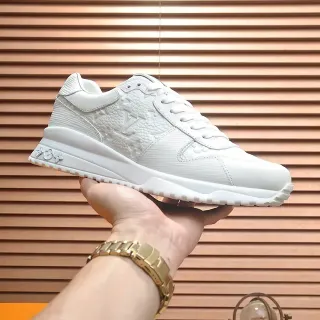 Louis Vuitton LV Trainer White Embossed Monogram Leather Chunky Layered Sole Lifestyle Sneakers