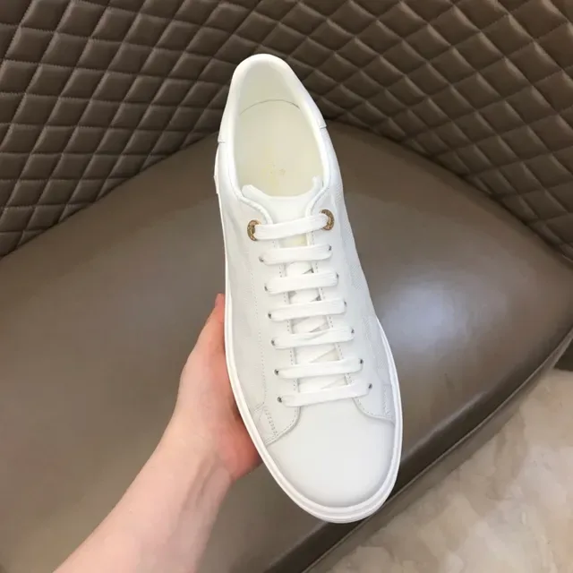 Louis Vuitton LV Trainer White Gold Monogram Checkerboard Platform Sole Lifestyle Sneakers 5