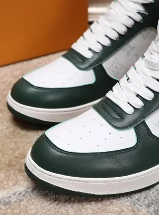 Louis Vuitton LV Trainer White Green High-Top Monogram-Printed Lifestyle Sneakers 2