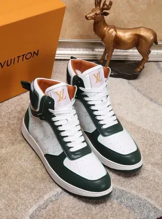 Louis Vuitton LV Trainer White Green High-Top Monogram-Printed Lifestyle Sneakers 7