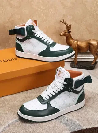 Louis Vuitton LV Trainer White Green High-Top Monogram-Printed Lifestyle Sneakers 8