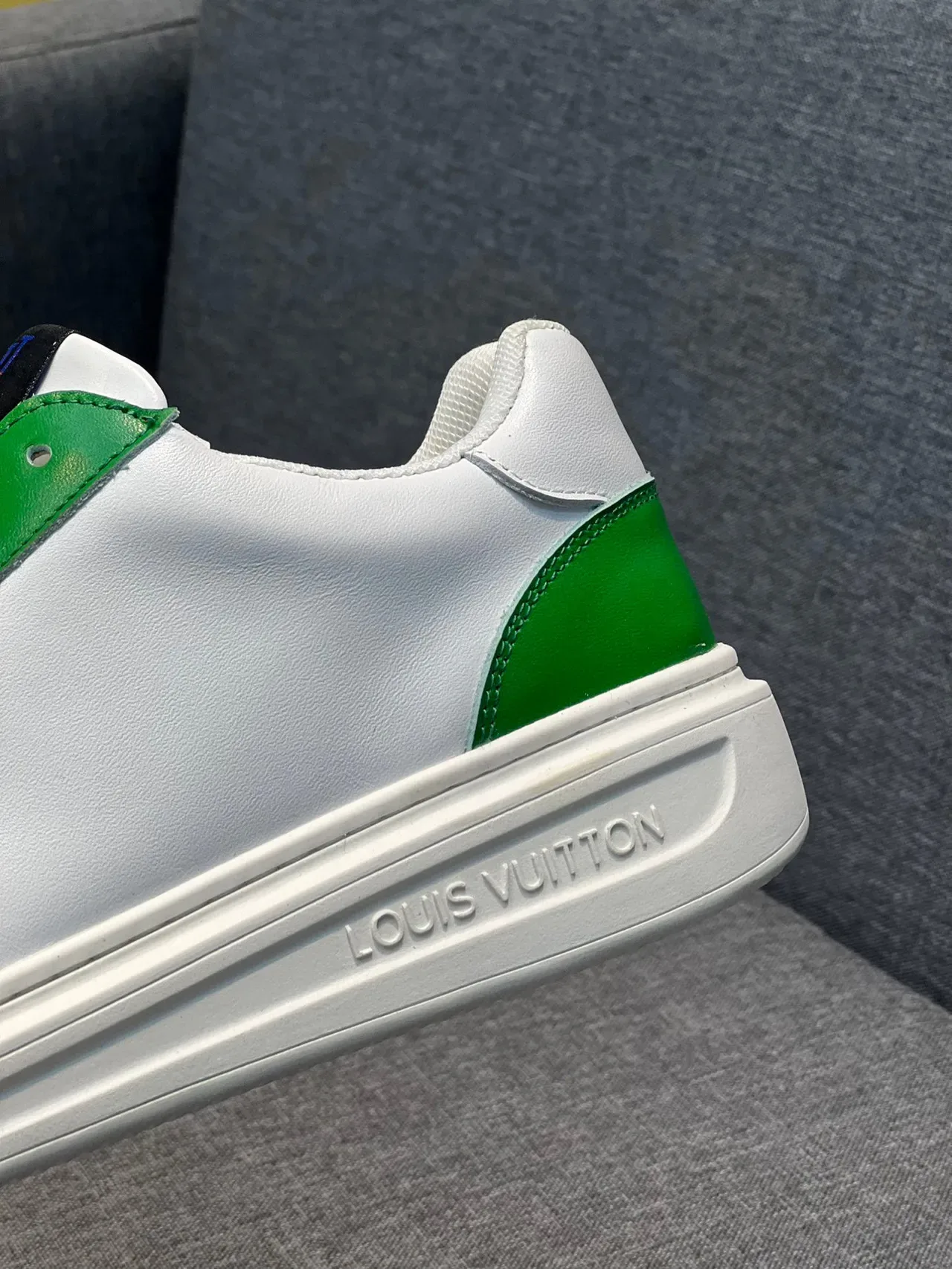 Louis Vuitton LV Trainer White Green Low-Top Color-Blocked Lifestyle Sneakers 9