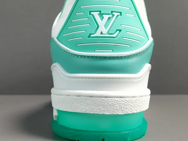Louis Vuitton LV Trainer White Green Structured Layered Upper Sculpted Midsole Lifestyle Sneakers 5