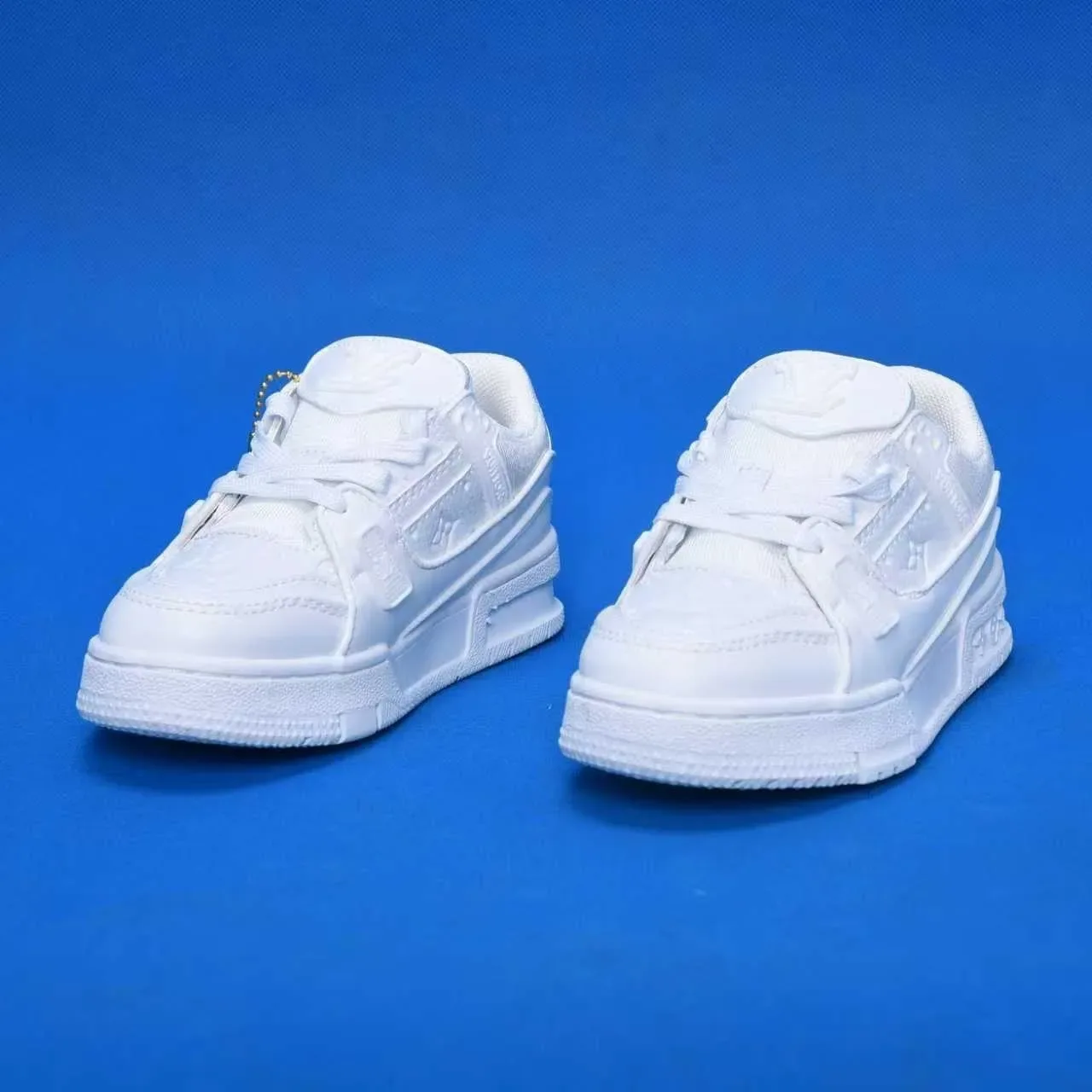 Louis Vuitton LV Trainer White Navy Chunky Layered Midsole Monogram-Print Upper Lifestyle Sneakers 10
