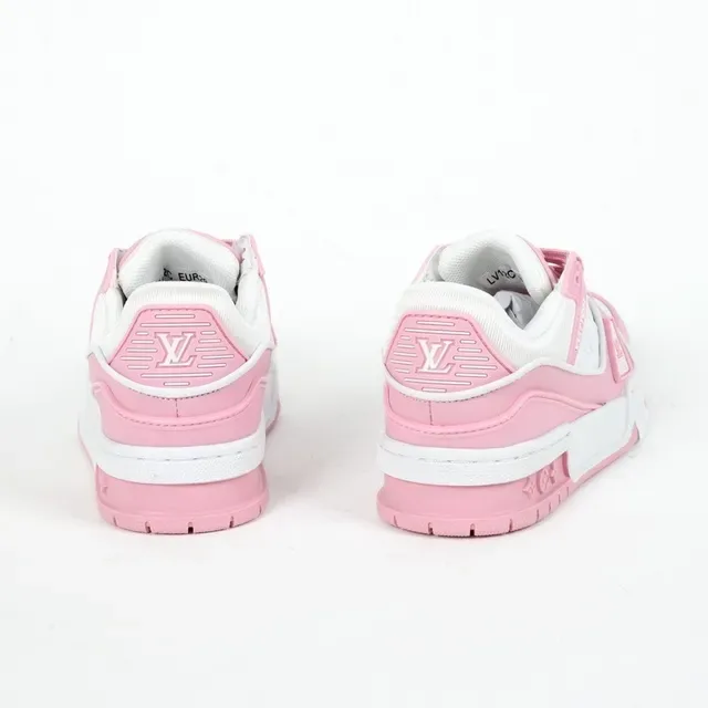 Louis Vuitton LV Trainer White Navy Chunky Layered Midsole Monogram-Print Upper Lifestyle Sneakers 17