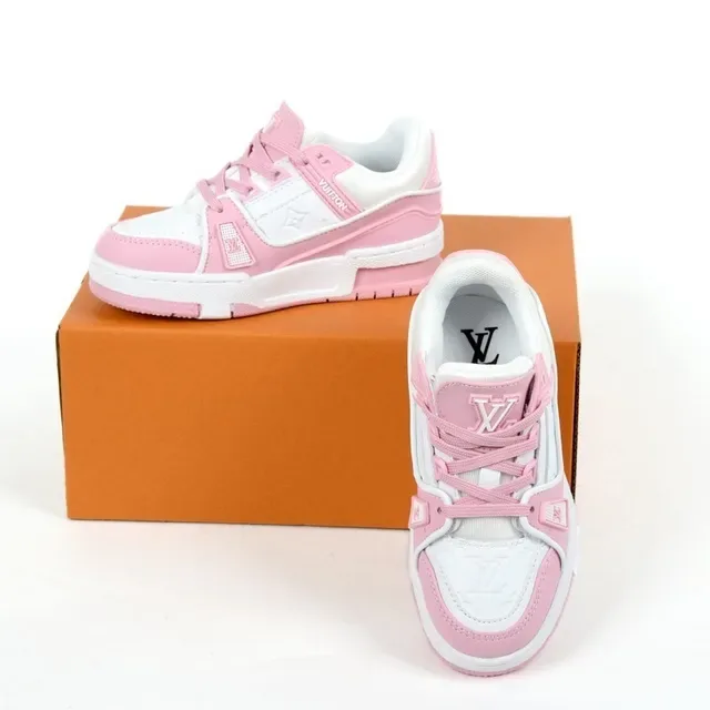 Louis Vuitton LV Trainer White Navy Chunky Layered Midsole Monogram-Print Upper Lifestyle Sneakers 22