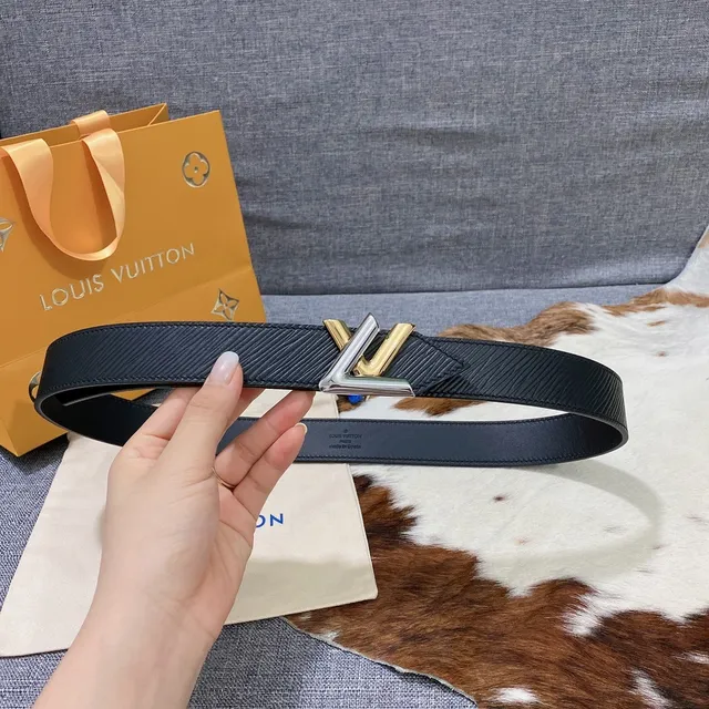 Louis Vuitton LV Twist Belt Navy Blue Epi Leather Belt 2