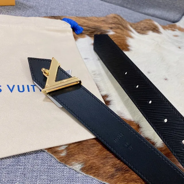 Louis Vuitton LV Twist Belt Navy Blue Epi Leather Belt 6