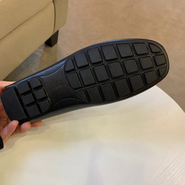 Louis Vuitton LV Twist Loafer Couro Preto Granulado Mocassins 3