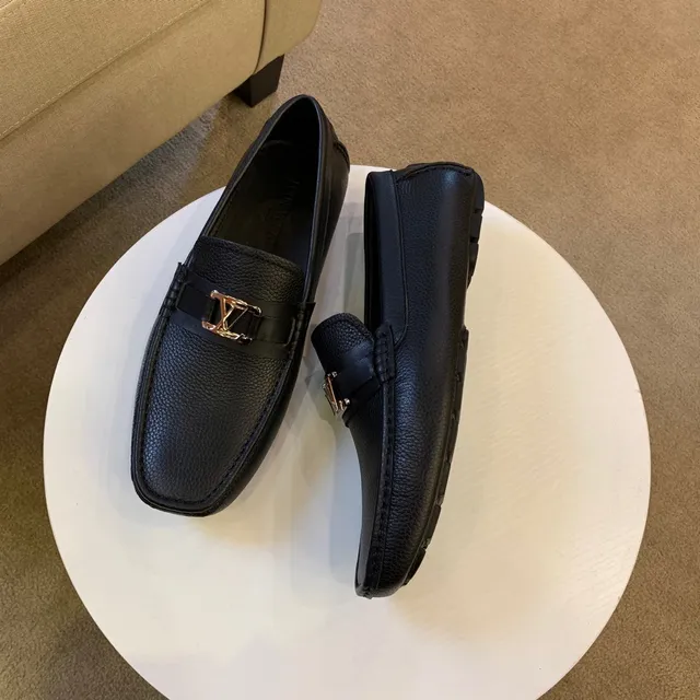 Louis Vuitton LV Twist Loafer Couro Preto Granulado Mocassins 5