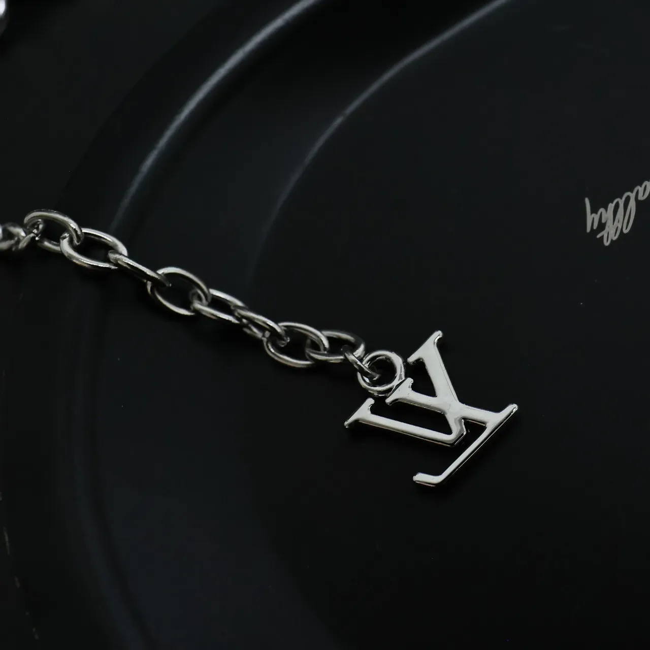 Louis Vuitton Mixed-Link Monogram Charm Silver-Tone Necklaces 4