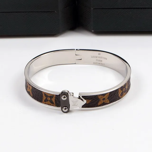 Louis Vuitton Monogram Canvas Hinged Bangle Bracelet 2