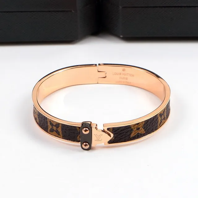 Louis Vuitton Monogram Canvas Hinged Bangle Bracelet 4