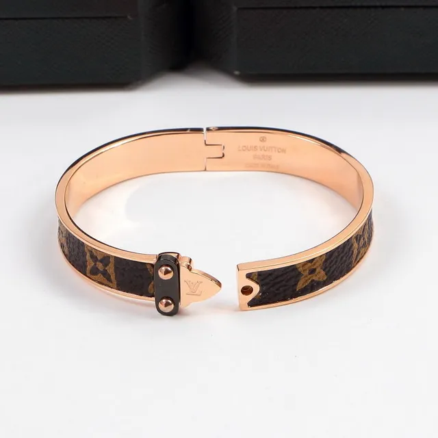 Louis Vuitton Monogram Canvas Hinged Bangle Bracelet 5