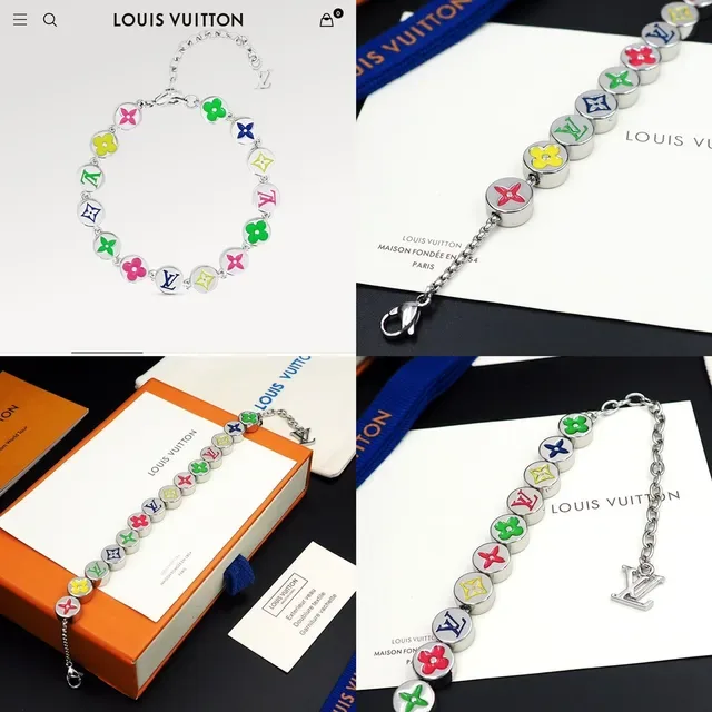 Louis Vuitton Monogram Colors Multicolor Enamel Charm Bracelet 5