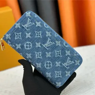 Louis Vuitton Monogram Denim Zip-Around Long Wallet
