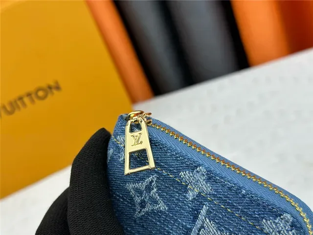 Louis Vuitton Monogram Denim Zip-Around Long Wallet 5