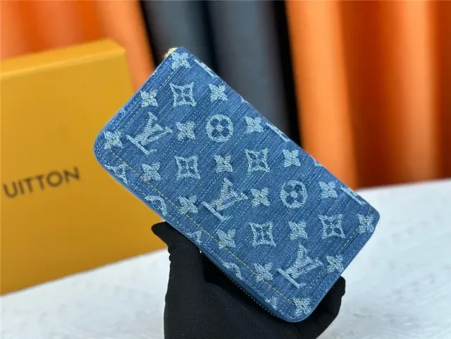 Louis Vuitton Monogram Denim Zip-Around Long Wallet 9