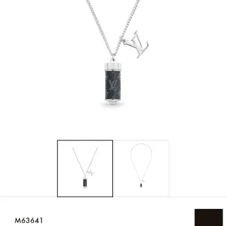 Louis Vuitton Monogram Eclipse Cylindrical Pendant Necklace