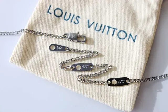 Louis Vuitton Monogram Eclipse Cylindrical Pendant Necklace 3