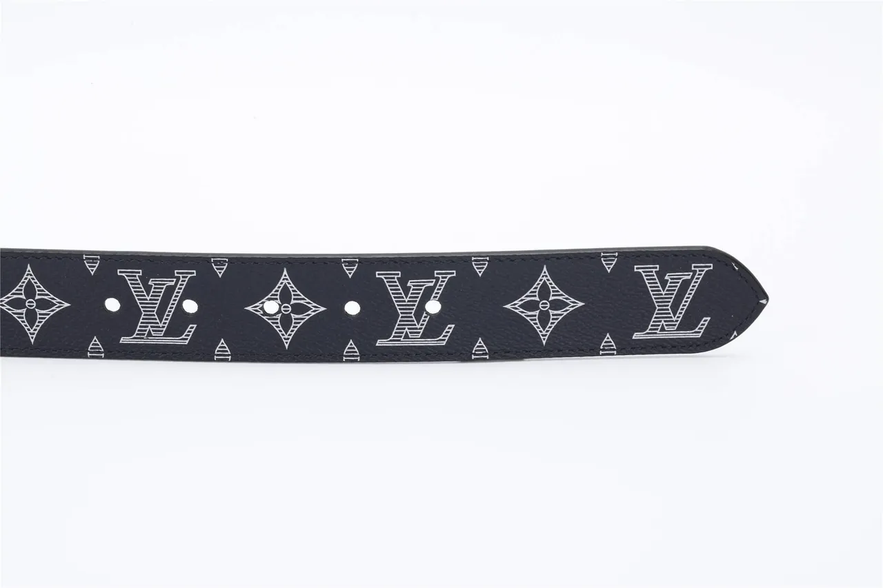 Louis Vuitton Monogram Eclipse Print Leather Belt 8
