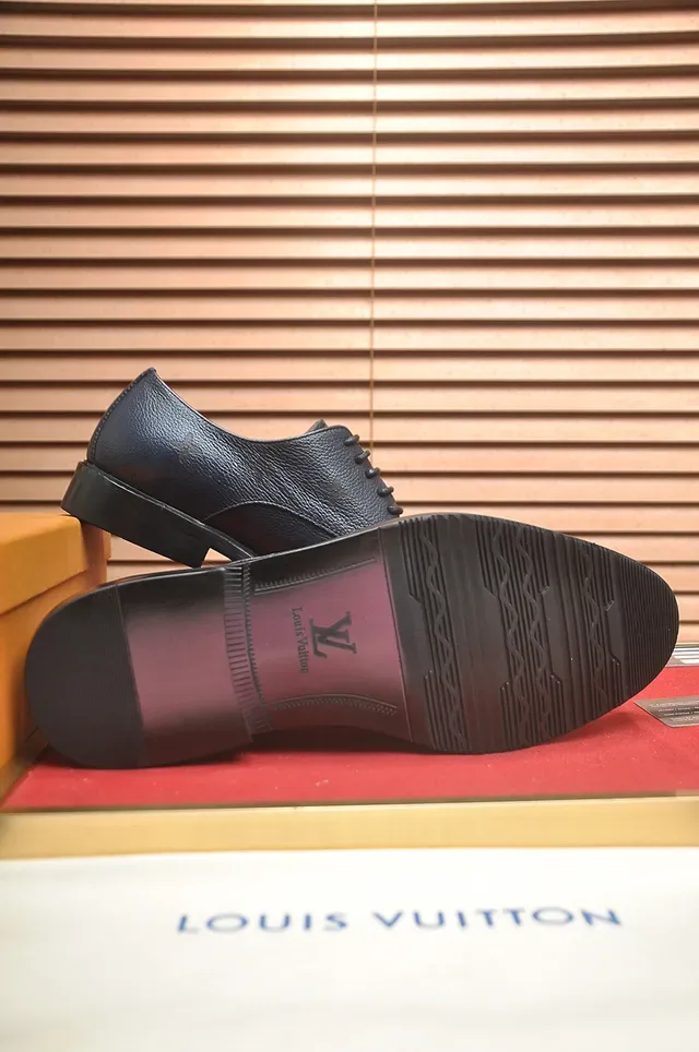 Louis Vuitton Monogram-Embossed Azul Marinho Sapatos Oxford 3