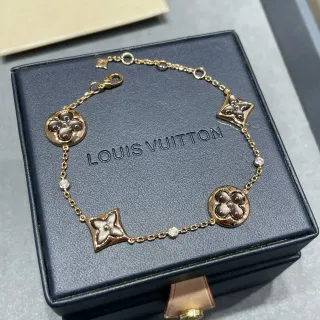 Louis Vuitton Monogram Flower Rose Gold-Tone Mother-of-Pearl Bracelet