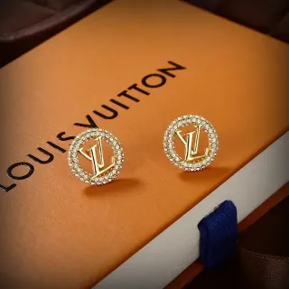 Louis Vuitton Monogram Pavé Crystal Circle Stud Earrings