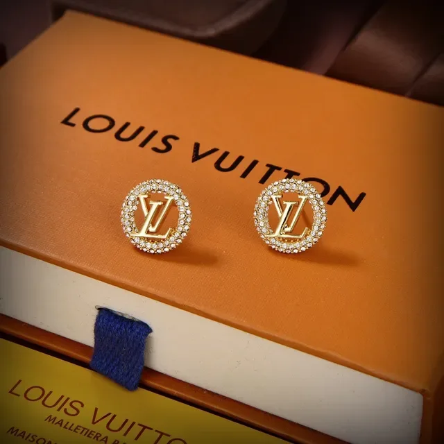 Louis Vuitton Monogram Pavé Crystal Circle Stud Earrings 2