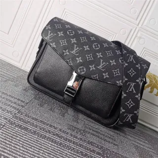 Louis Vuitton Monogram Print Black Crossbody Bag