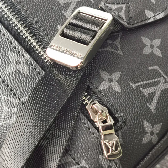 Louis Vuitton Monogram Print Black Crossbody Bag 3