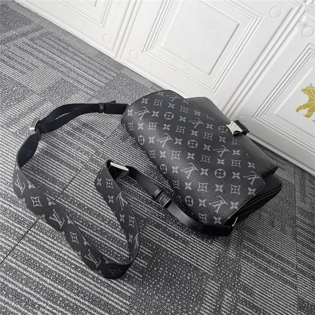 Louis Vuitton Monogram Print Black Crossbody Bag 5