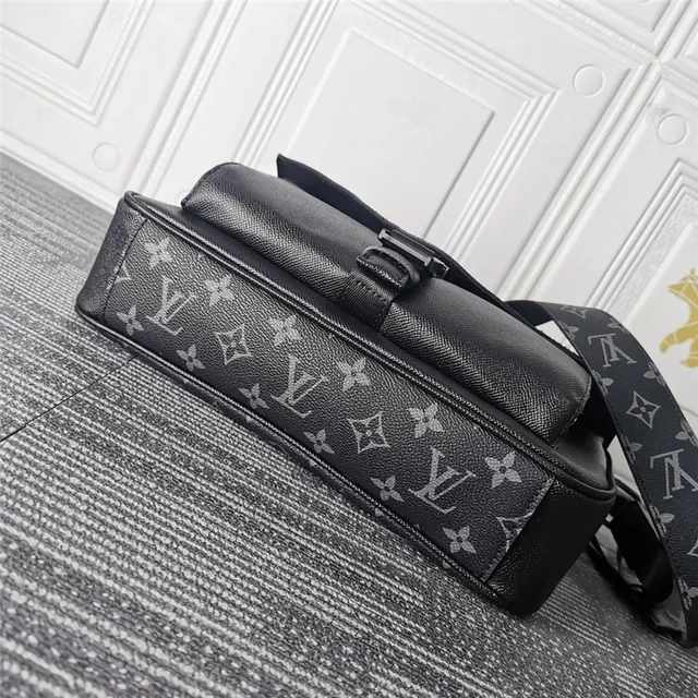 Louis Vuitton Monogram Print Black Crossbody Bag 6